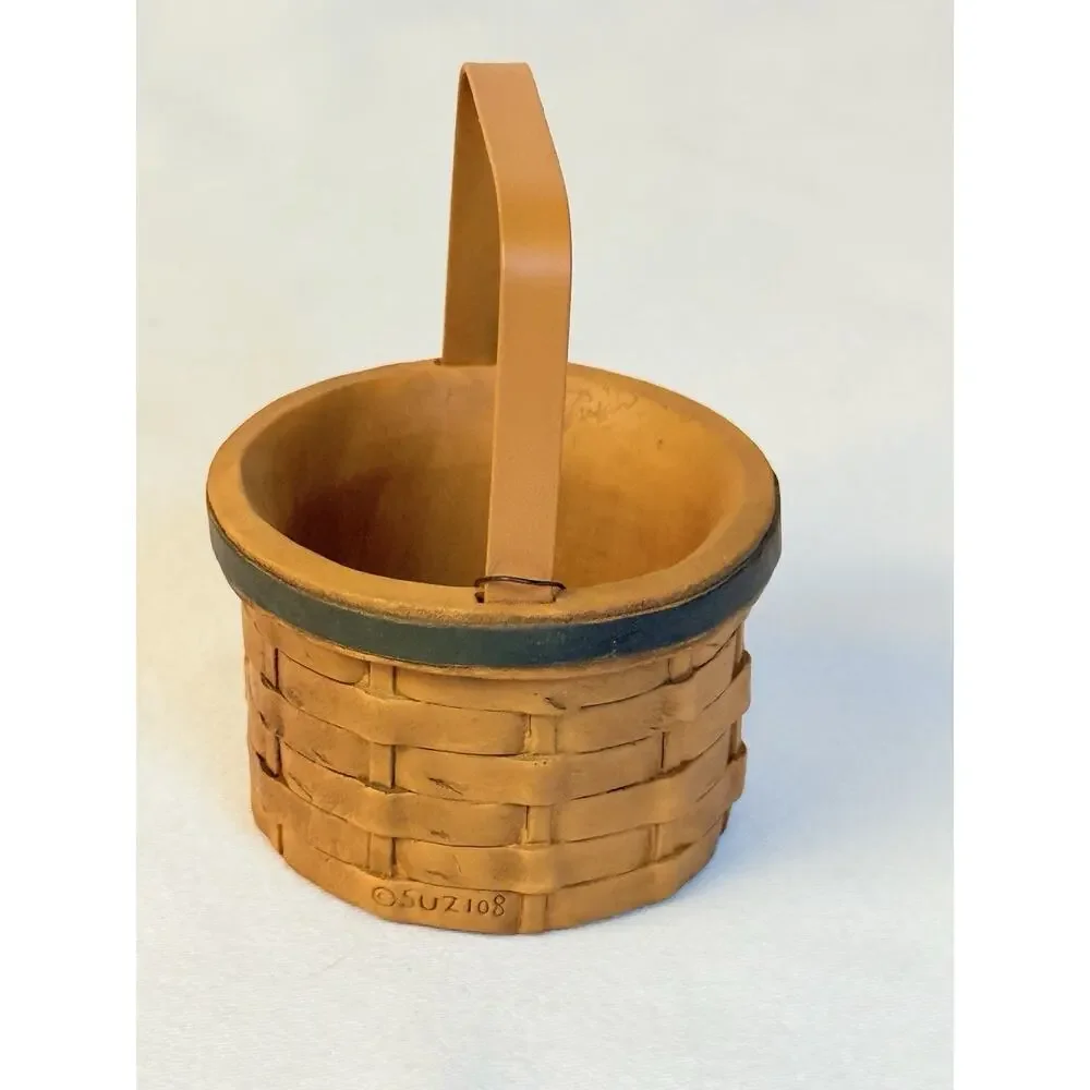 Blossom Bucket Suzi 08 Cat Basket Folk Art Farm Decor